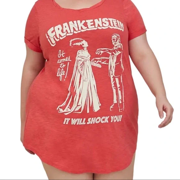 Torrid Universal Monsters sleep shirt nightie Frankenstein sz 3 - Picture 2 of 5